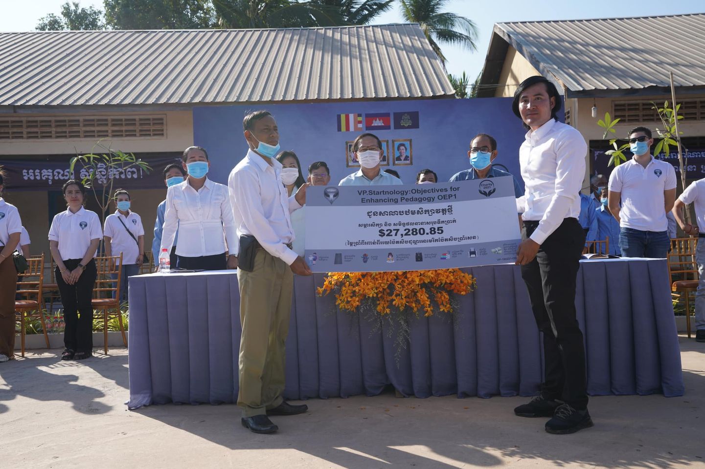 VP.Start CEO Phoeurn Phally Donates Cheque